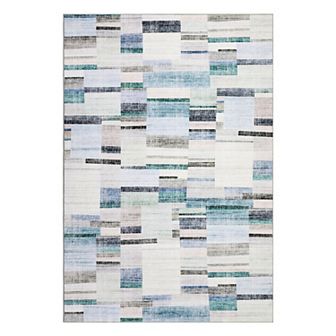 Garvee Machine Washable Modern Geometric Area Rug Non Slip Low Pile Throw Rug for Bedroom Kitchen