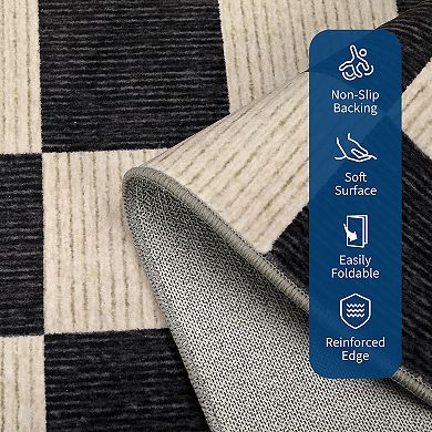 Garvee Geometric Machine Washable Area Rug Non Slip Stain Resistant for Bedroom Living Room Kitchen