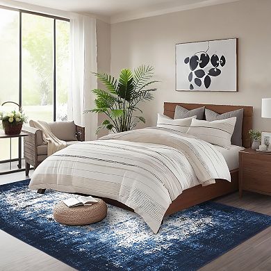 Garvee Modern Abstract Machine Washable Area Rug Ultra Thin Non Slip Rug for Living Spaces Kitchen