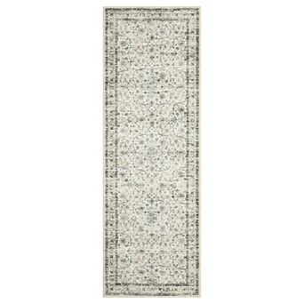 Garvee Boho Vintage Floral Print Area Rug Non Slip Low Pile Stain Resistant Rug for Bedroom Kitchen