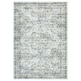Garvee Boho Vintage Floral Print Area Rug Non Slip Low Pile Stain Resistant Rug for Bedroom Kitchen