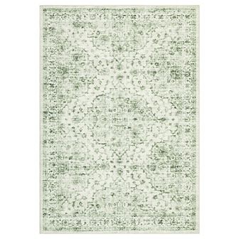 Garvee Boho Vintage Floral Print Area Rug Non Slip Low Pile Stain Resistant Rug for Bedroom Kitchen