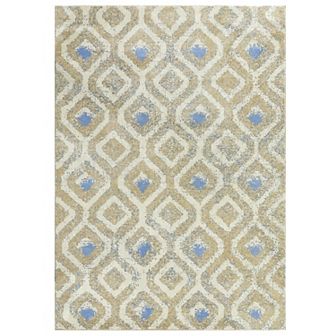 Garvee Washable Vintage Geometric Area Non Slip Non Shedding Bordered Floor Cover for Living Room