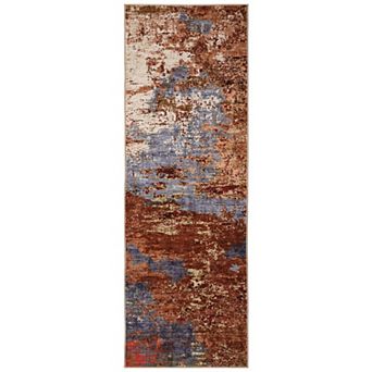 Garvee Machine Washable Abstract Non Slip Area Rug Low Pile Bordered for Living Room Bedroom