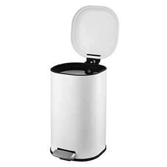 Anti fingerprint stainless steel trash can, with soft lid recycling trash can, universal trash can
