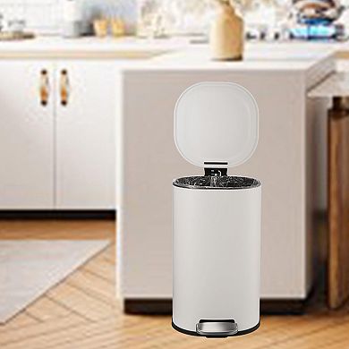 Anti fingerprint stainless steel trash can, with soft lid recycling trash can, universal trash can