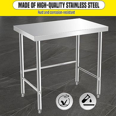 Stainless Steel Table without Bottom Shelf 60x24 Inch