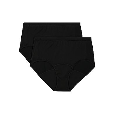 Women's Hanes® 2-pk. Period Underwear Pack Ultimate® Super Microfiber Period Panties - 40SMCP