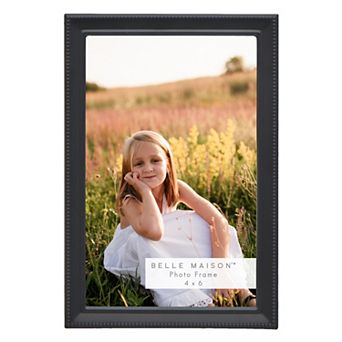 Belle Maison Black Metal Bead Tabletop Photo Frame