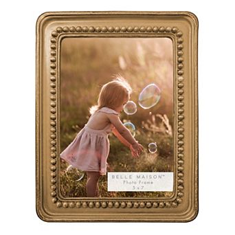 Belle Maison Gold-Tone Bead Table Top Photo Frame