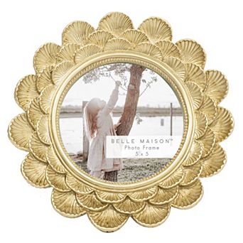 Belle Maison 4" x 4" Scalloped Table Top Photo Frame
