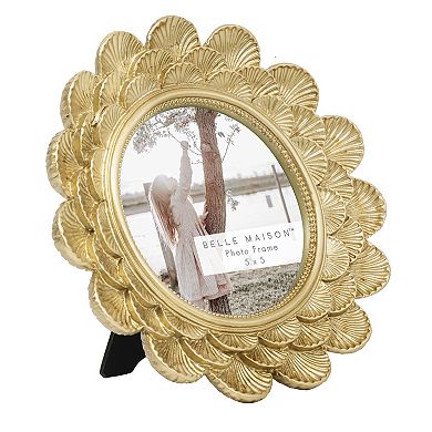 Belle Maison 4" x 4" Scalloped Table Top Photo Frame