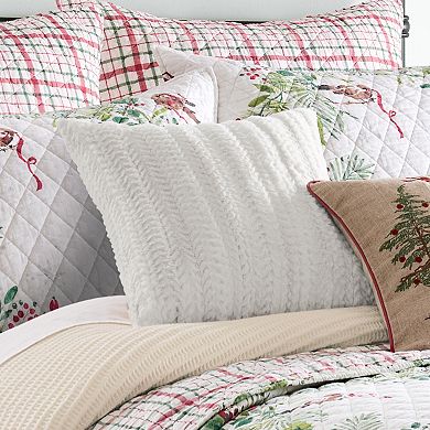 Levtex Home Tinsel Tidings Cable Stripes Throw Pillow