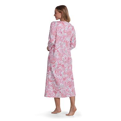 Petite Miss Elaine Essentials Interlock Knit Long Robe