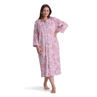Plus Size Miss Elaine Essentials Interlock Knit Long Robe