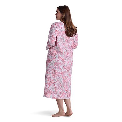 Plus Size Miss Elaine Essentials Interlock Knit Long Robe