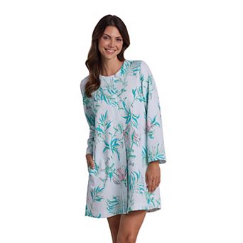 Women's Miss Elaine Essentials Quilt-In-Knit Short Robe