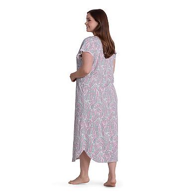Plus Size Miss Elaine Essentials Cottonessa Long Nightgown