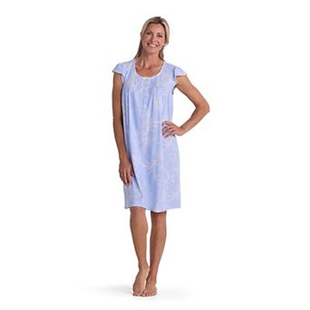 Women's Miss Elaine Essentials Silkyknit Ruffle Cap Sleeves Short Nightgown