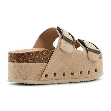 madden girl BABE Women's Slip-On Platform Sandals