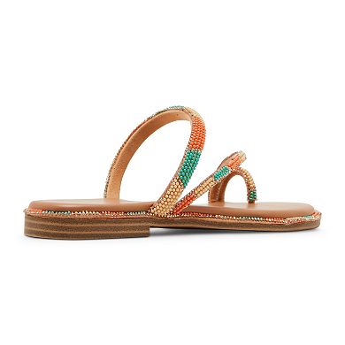 madden girl Spotlight Women's Slip-On Beaded Sandals