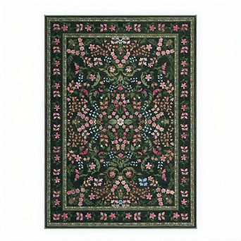 Garvee Modern Pastoral Washable Rug Soft Non Slip Area Rug Stain Resistant for Living Room Bedroom