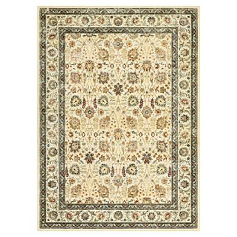 Garvee Vintage Floral Area Rug Machine Washable Stain Resistant Non Slip Rug for Living Room Bedroom