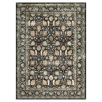 Garvee Vintage Floral Area Rug Machine Washable Stain Resistant Non Slip Rug for Living Room Bedroom