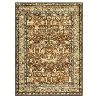 Garvee Vintage Floral Area Rug Machine Washable Stain Resistant Non Slip Rug for Living Room Bedroom