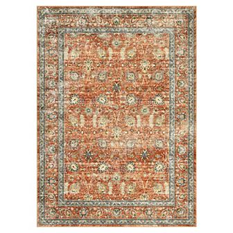 Garvee Vintage Floral Area Rug Machine Washable Stain Resistant Non Slip Rug for Living Room Bedroom