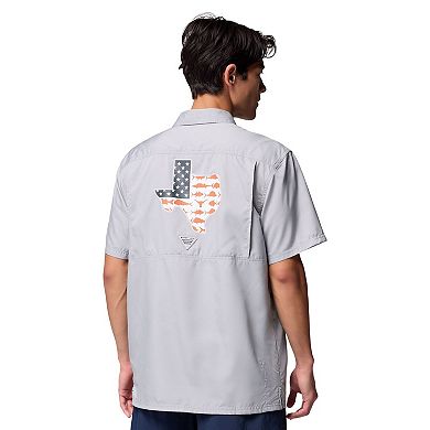 Men's Columbia Gray Texas Longhorns Slack Tide Camp Button-Up Shirt