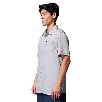 Men's Columbia Gray Texas Longhorns Slack Tide Camp Button-Up Shirt