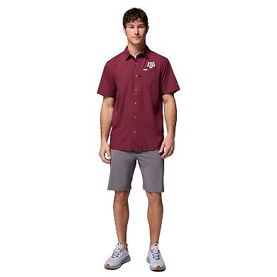 Men's Columbia Maroon Texas A&M Aggies Slack Tide Camp Button-Up Shirt