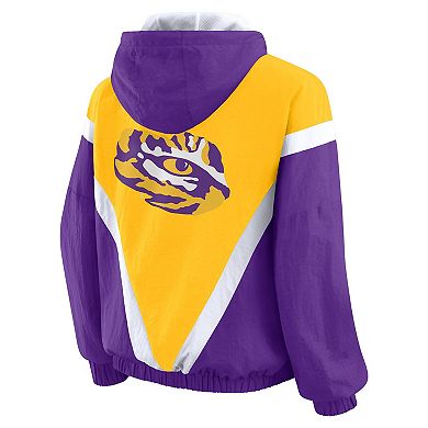 Women's WEAR by Erin Andrews Gold/Purple LSU Tigers Colorblock Full-Zip Windbreaker Jacket