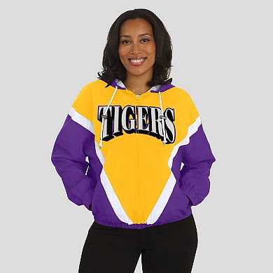 Women's WEAR by Erin Andrews Gold/Purple LSU Tigers Colorblock Full-Zip Windbreaker Jacket