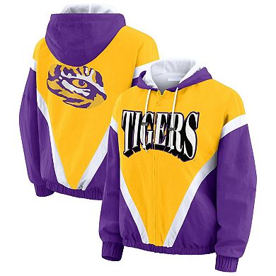 Women's WEAR by Erin Andrews Gold/Purple LSU Tigers Colorblock Full-Zip Windbreaker Jacket