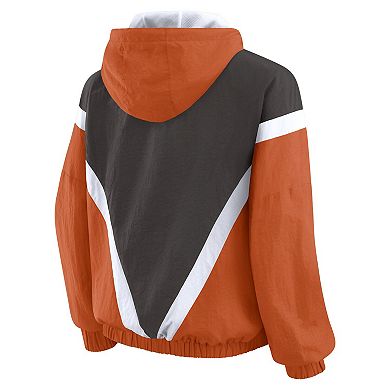 Women's WEAR by Erin Andrews Texas Orange/Gray Texas Longhorns Colorblock Full-Zip Windbreaker Jacket