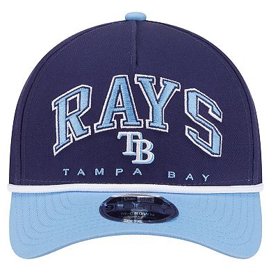 Men's New Era Navy/Light Blue Tampa Bay Rays Arch 9FORTY A-Frame M-Crown Adjustable Hat