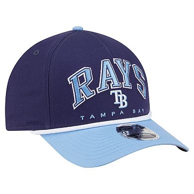 Men's New Era Navy/Light Blue Tampa Bay Rays Arch 9FORTY A-Frame M-Crown Adjustable Hat