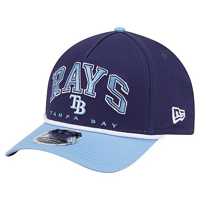 Men's New Era Navy/Light Blue Tampa Bay Rays Arch 9FORTY A-Frame M-Crown Adjustable Hat