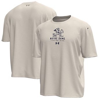 Men's Under Armour Stone Notre Dame Fighting Irish Gameday Motion Heavyweight T-Shirt