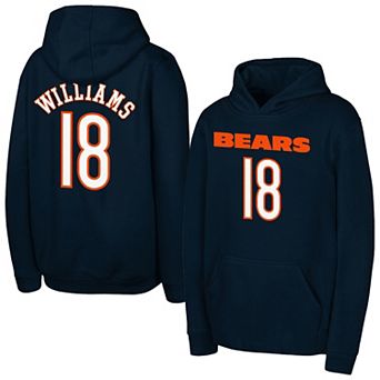 Youth Outerstuff Caleb Williams Navy Chicago Bears Mainliner Player Name & Number Hoodie