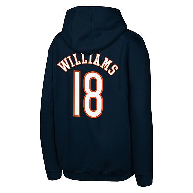 Youth Outerstuff Caleb Williams Navy Chicago Bears Mainliner Player Name & Number Hoodie
