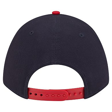 Men's New Era Navy/Red Atlanta Braves Arch 9FORTY A-Frame M-Crown Adjustable Hat