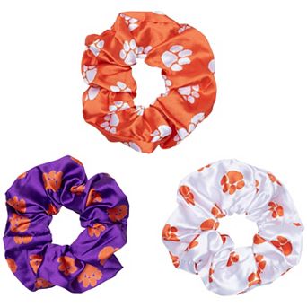 ZooZatz Clemson Tigers Luxe Scrunchie Three-Piece Set