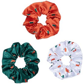 ZooZatz Miami Hurricanes Luxe Scrunchie Three-Piece Set