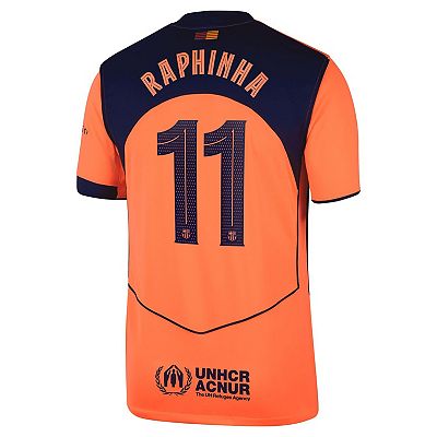Barcelona Jersey Orange Men's Nike Raphinha Orange Barcelona 2025