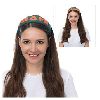 ZooZatz Miami Hurricanes Hard Headband 2-Pack Set