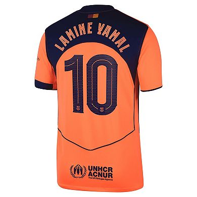 Men's Nike Lamine Yamal Orange Barcelona 2025/26 Third Replica Player Jersey