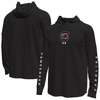 Men's Under Armour Black South Carolina Gamecocks Tech Stretch Long-Sleeve Hooded T-Shirt